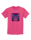 Geometric Kitty Inverted Childrens T-Shirt-Childrens T-Shirt-TooLoud-Sangria-X-Small-Davson Sales