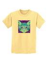 Geometric Kitty Inverted Childrens T-Shirt-Childrens T-Shirt-TooLoud-Daffodil-Yellow-X-Small-Davson Sales