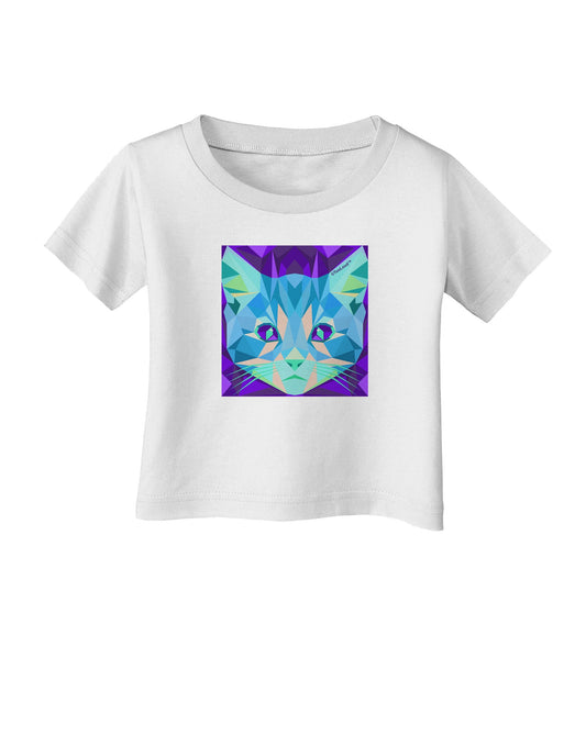 Geometric Kitty Inverted Infant T-Shirt-Infant T-Shirt-TooLoud-White-06-Months-Davson Sales