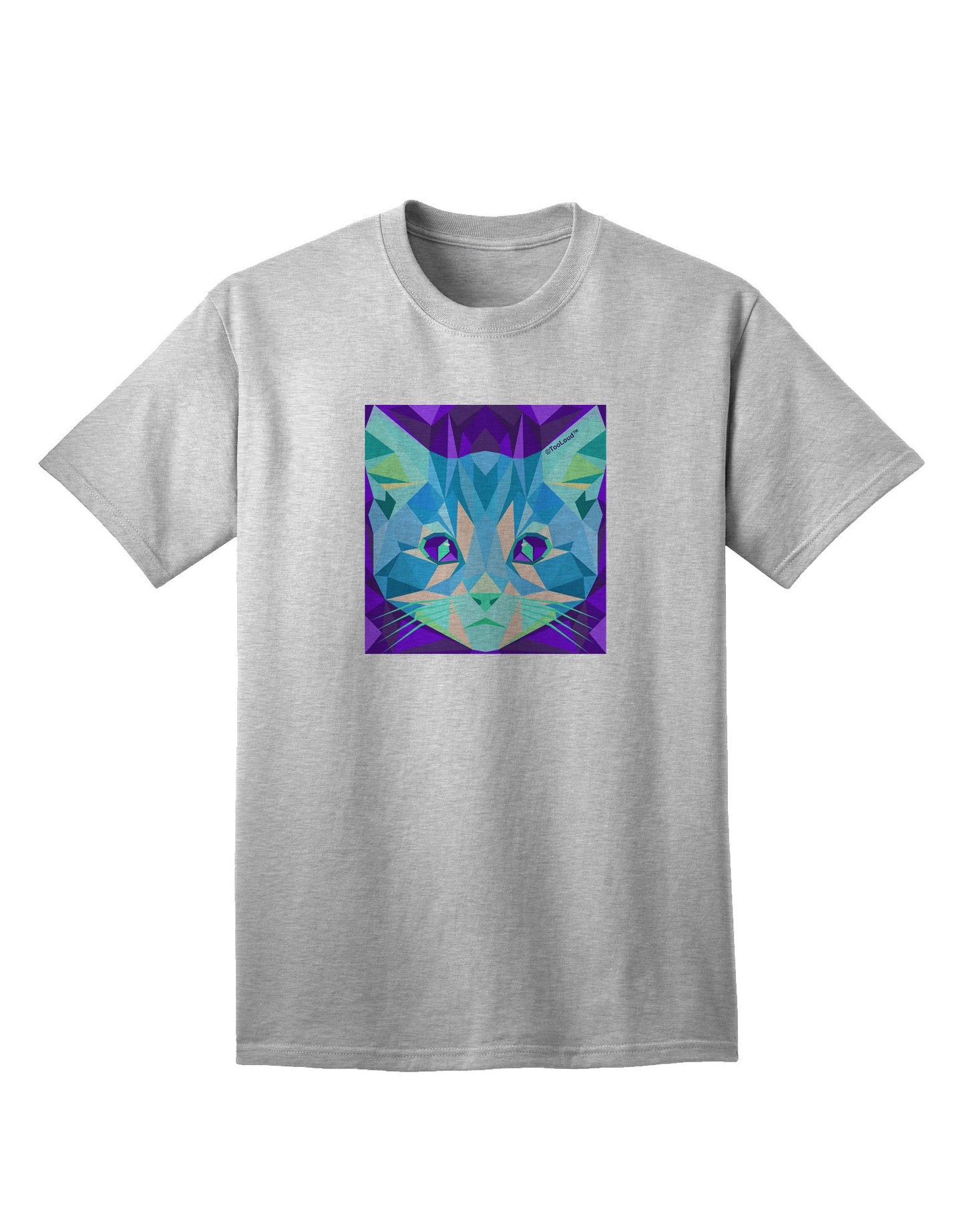 Geometric Kitty Inverted - Premium Adult T-Shirt Collection-Mens T-shirts-TooLoud-AshGray-Small-Davson Sales