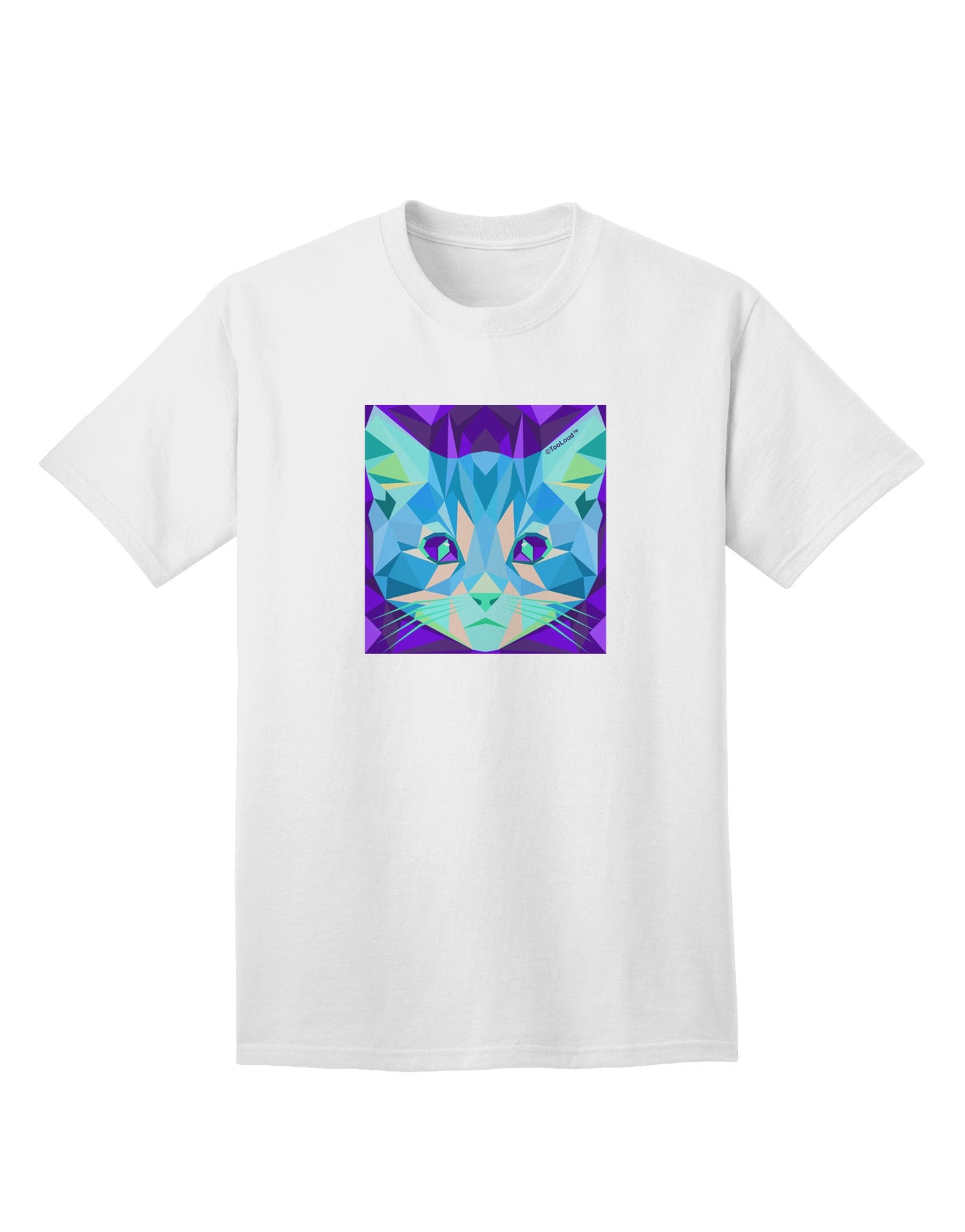 Geometric Kitty Inverted - Premium Adult T-Shirt Collection-Mens T-shirts-TooLoud-White-Small-Davson Sales