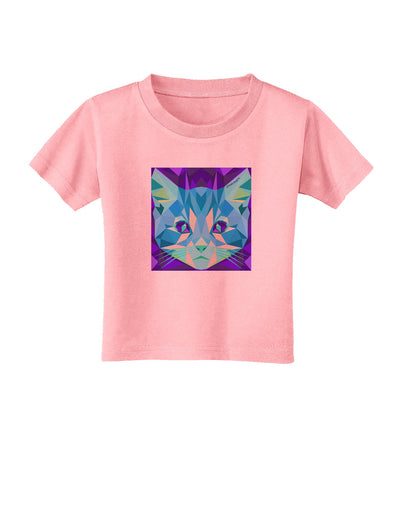 Geometric Kitty Inverted Toddler T-Shirt-Toddler T-Shirt-TooLoud-Candy-Pink-2T-Davson Sales