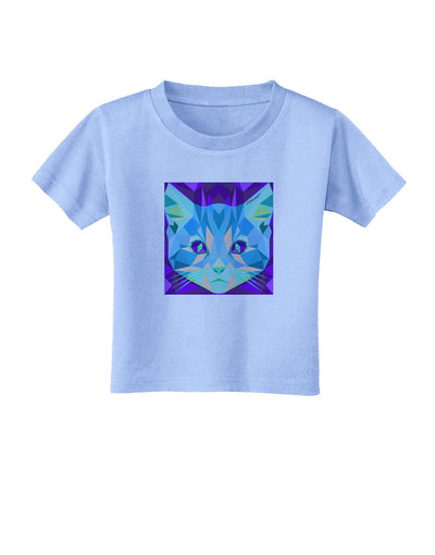 Geometric Kitty Inverted Toddler T-Shirt-Toddler T-Shirt-TooLoud-Aquatic-Blue-2T-Davson Sales