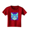 Geometric Kitty Inverted Toddler T-Shirt Dark-Toddler T-Shirt-TooLoud-Red-2T-Davson Sales