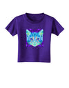 Geometric Kitty Inverted Toddler T-Shirt Dark-Toddler T-Shirt-TooLoud-Purple-2T-Davson Sales