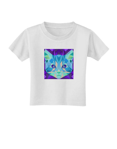 Geometric Kitty Inverted Toddler T-Shirt-Toddler T-Shirt-TooLoud-White-2T-Davson Sales