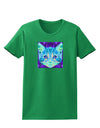 Geometric Kitty Inverted Womens Dark T-Shirt-TooLoud-Kelly-Green-X-Small-Davson Sales