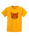 Geometric Kitty Purple Childrens T-Shirt-Childrens T-Shirt-TooLoud-Gold-X-Small-Davson Sales