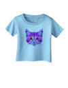 Geometric Kitty Purple Infant T-Shirt-Infant T-Shirt-TooLoud-Aquatic-Blue-06-Months-Davson Sales