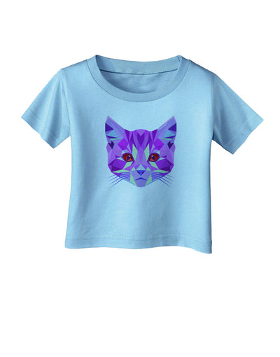Geometric Kitty Purple Infant T-Shirt-Infant T-Shirt-TooLoud-Aquatic-Blue-06-Months-Davson Sales