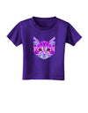 Geometric Kitty Purple Toddler T-Shirt Dark-Toddler T-Shirt-TooLoud-Purple-2T-Davson Sales