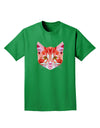 Geometric Kitty Red Adult Dark T-Shirt-Mens T-Shirt-TooLoud-Kelly-Green-Small-Davson Sales