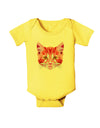 Geometric Kitty Red Baby Romper Bodysuit-Baby Romper-TooLoud-Yellow-06-Months-Davson Sales