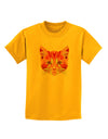 Geometric Kitty Red Childrens T-Shirt-Childrens T-Shirt-TooLoud-Gold-X-Small-Davson Sales