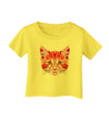 Geometric Kitty Red Infant T-Shirt-Infant T-Shirt-TooLoud-Yellow-06-Months-Davson Sales