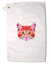 Geometric Kitty Red Premium Cotton Golf Towel - 16 x 25 inch-Golf Towel-TooLoud-16x25"-Davson Sales