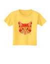 Geometric Kitty Red Toddler T-Shirt-Toddler T-Shirt-TooLoud-Yellow-2T-Davson Sales