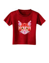 Geometric Kitty Red Toddler T-Shirt Dark-Toddler T-Shirt-TooLoud-Red-2T-Davson Sales