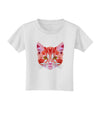 Geometric Kitty Red Toddler T-Shirt-Toddler T-Shirt-TooLoud-White-2T-Davson Sales