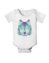 Geometric Wolf Head Baby Romper Bodysuit by TooLoud-Baby Romper-TooLoud-White-06-Months-Davson Sales