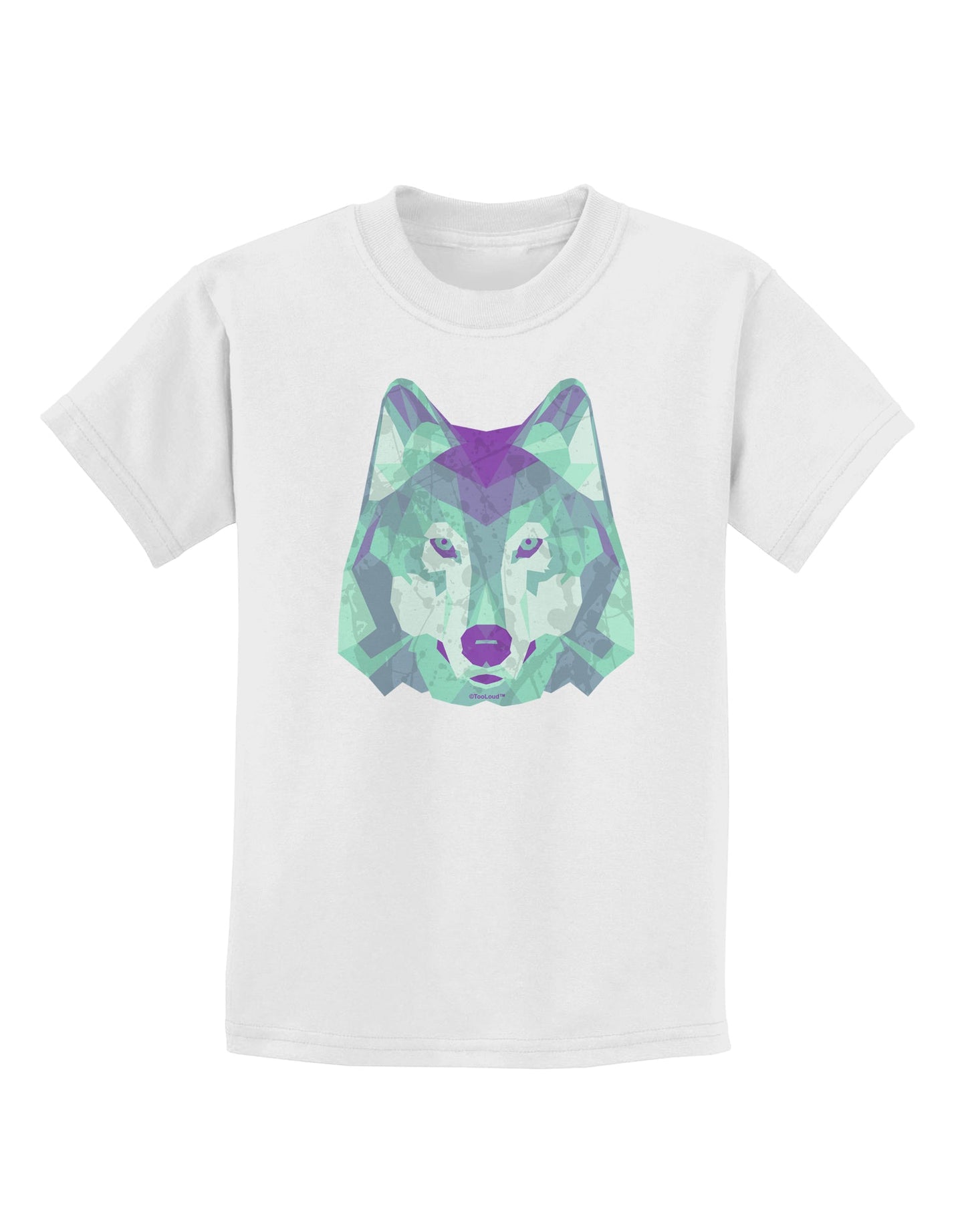 Geometric Wolf Head Childrens T-Shirt by TooLoud-Childrens T-Shirt-TooLoud-White-X-Small-Davson Sales