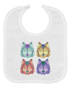 Geometric Wolf Head Pop Art Baby Bib