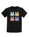 Geometric Wolf Head Pop Art Childrens Dark T-Shirt-Childrens T-Shirt-TooLoud-Black-X-Small-Davson Sales