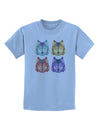 Geometric Wolf Head Pop Art Childrens T-Shirt-Childrens T-Shirt-TooLoud-Light-Blue-X-Small-Davson Sales