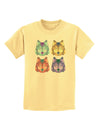 Geometric Wolf Head Pop Art Childrens T-Shirt-Childrens T-Shirt-TooLoud-Daffodil-Yellow-X-Small-Davson Sales