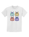 Geometric Wolf Head Pop Art Childrens T-Shirt-Childrens T-Shirt-TooLoud-White-X-Small-Davson Sales