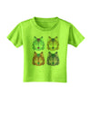 Geometric Wolf Head Pop Art Toddler T-Shirt-Toddler T-Shirt-TooLoud-Lime-Green-2T-Davson Sales