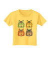 Geometric Wolf Head Pop Art Toddler T-Shirt-Toddler T-Shirt-TooLoud-Yellow-2T-Davson Sales