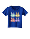 Geometric Wolf Head Pop Art Toddler T-Shirt Dark-Toddler T-Shirt-TooLoud-Royal-Blue-2T-Davson Sales