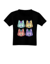 Geometric Wolf Head Pop Art Toddler T-Shirt Dark-Toddler T-Shirt-TooLoud-Black-2T-Davson Sales