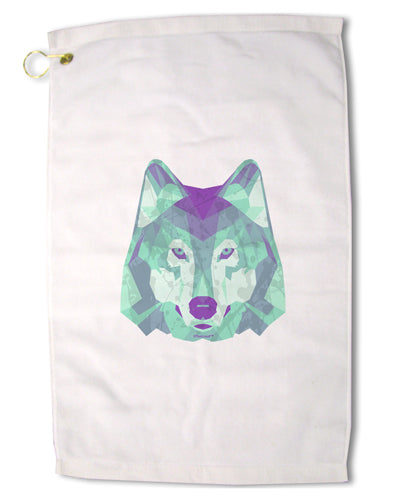 Geometric Wolf Head Premium Cotton Golf Towel - 16 x 25 inch by TooLoud-Golf Towel-TooLoud-16x25"-Davson Sales