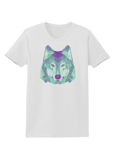 Geometric Wolf Head Womens T-Shirt by TooLoud-Womens T-Shirt-TooLoud-White-X-Small-Davson Sales