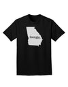 Georgia - United States Shape Adult Dark T-Shirt by TooLoud-Mens T-Shirt-TooLoud-Black-Small-Davson Sales