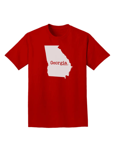 Georgia - United States Shape Adult Dark T-Shirt by TooLoud-Mens T-Shirt-TooLoud-Red-Small-Davson Sales