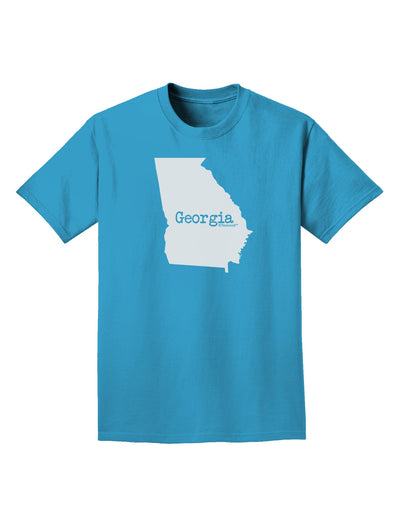 Georgia - United States Shape Adult Dark T-Shirt by TooLoud-Mens T-Shirt-TooLoud-Turquoise-Small-Davson Sales