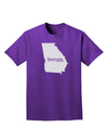 Georgia - United States Shape Adult Dark T-Shirt by TooLoud-Mens T-Shirt-TooLoud-Purple-Small-Davson Sales