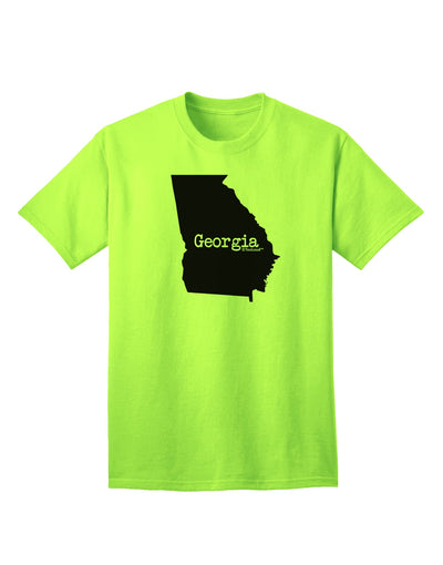 Georgia - United States Shape Adult T-Shirt by TooLoud: A Stylish Representation of Georgia's Iconic Shape-Mens T-shirts-TooLoud-Neon-Green-Small-Davson Sales