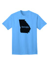 Georgia - United States Shape Adult T-Shirt by TooLoud: A Stylish Representation of Georgia's Iconic Shape-Mens T-shirts-TooLoud-Aquatic-Blue-Small-Davson Sales