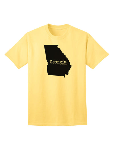 Georgia - United States Shape Adult T-Shirt by TooLoud: A Stylish Representation of Georgia's Iconic Shape-Mens T-shirts-TooLoud-Yellow-Small-Davson Sales