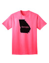 Georgia - United States Shape Adult T-Shirt by TooLoud: A Stylish Representation of Georgia's Iconic Shape-Mens T-shirts-TooLoud-Neon-Pink-Small-Davson Sales