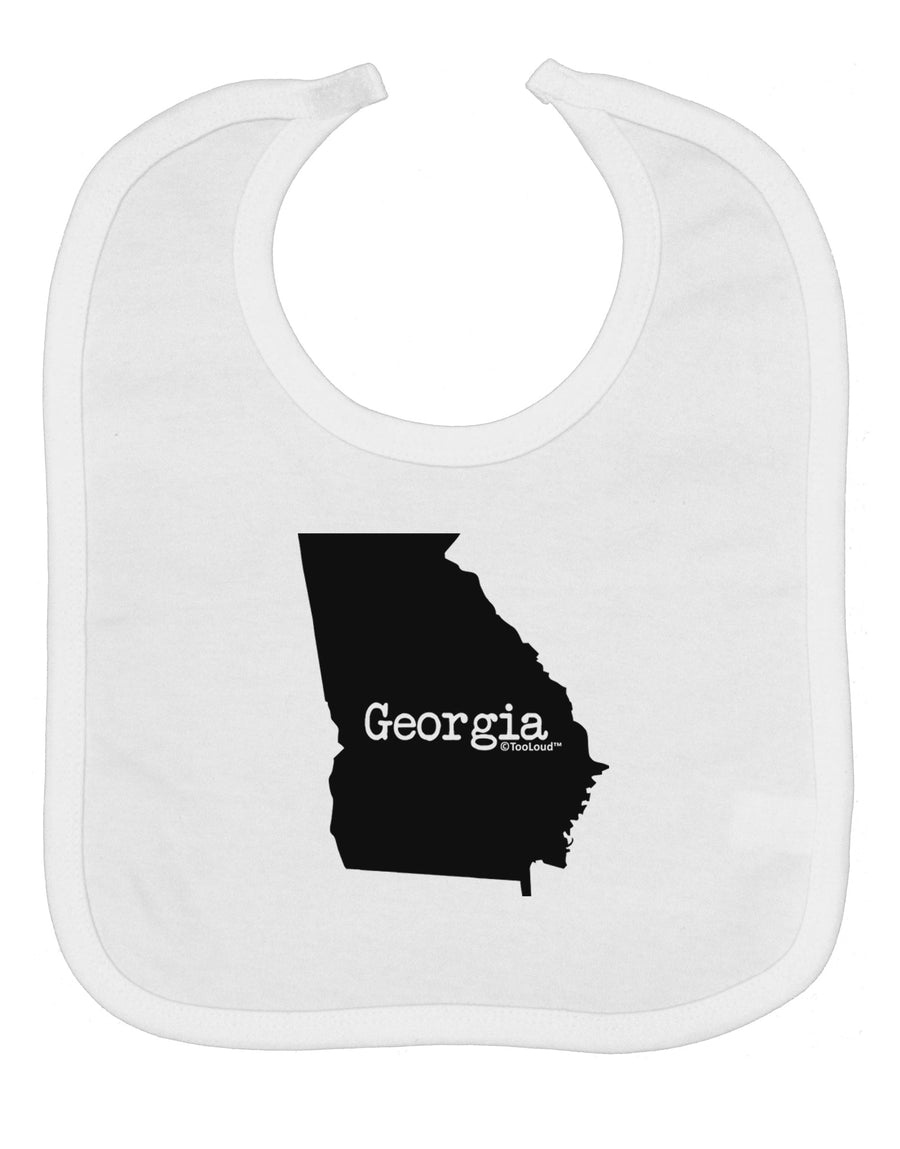 Georgia - United States Shape Baby Bib by TooLoud
