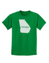 Georgia - United States Shape Childrens Dark T-Shirt by TooLoud-Childrens T-Shirt-TooLoud-Kelly-Green-X-Small-Davson Sales