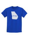 Georgia - United States Shape Childrens Dark T-Shirt by TooLoud-Childrens T-Shirt-TooLoud-Royal-Blue-X-Small-Davson Sales