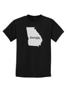 Georgia - United States Shape Childrens Dark T-Shirt by TooLoud-Childrens T-Shirt-TooLoud-Black-X-Small-Davson Sales