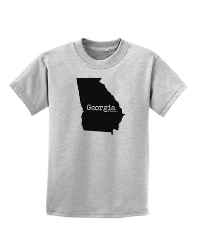 Georgia - United States Shape Childrens T-Shirt by TooLoud-Childrens T-Shirt-TooLoud-AshGray-X-Small-Davson Sales