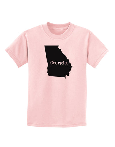 Georgia - United States Shape Childrens T-Shirt by TooLoud-Childrens T-Shirt-TooLoud-PalePink-X-Small-Davson Sales